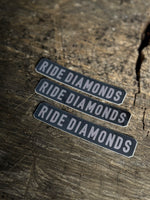 Ride Diamonds Trail Sign Sticker 3 Pack Grey