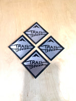 Aluminum Trailbound Sticker Small 4 pack