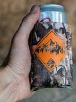 Camo Mountain Tree Can Koozie