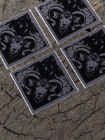 Trailbound Ram Grey Heavy Duty Sticker 4 Pack