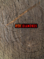 Ride Diamonds Trail Sign Sticker 3 Pack Orange