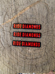Ride Diamonds Trail Sign Sticker 3 Pack Orange