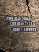 Ride Diamonds Trail Sign Sticker 3 Pack Grey