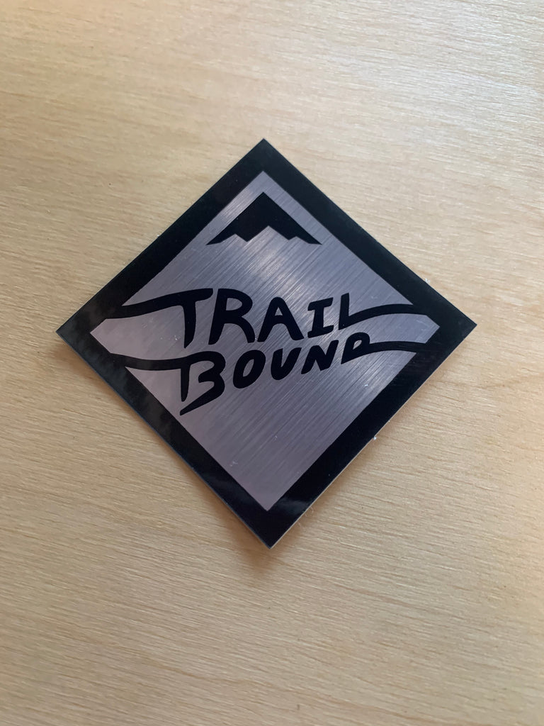 Aluminum Trailbound Sticker Small 4 pack