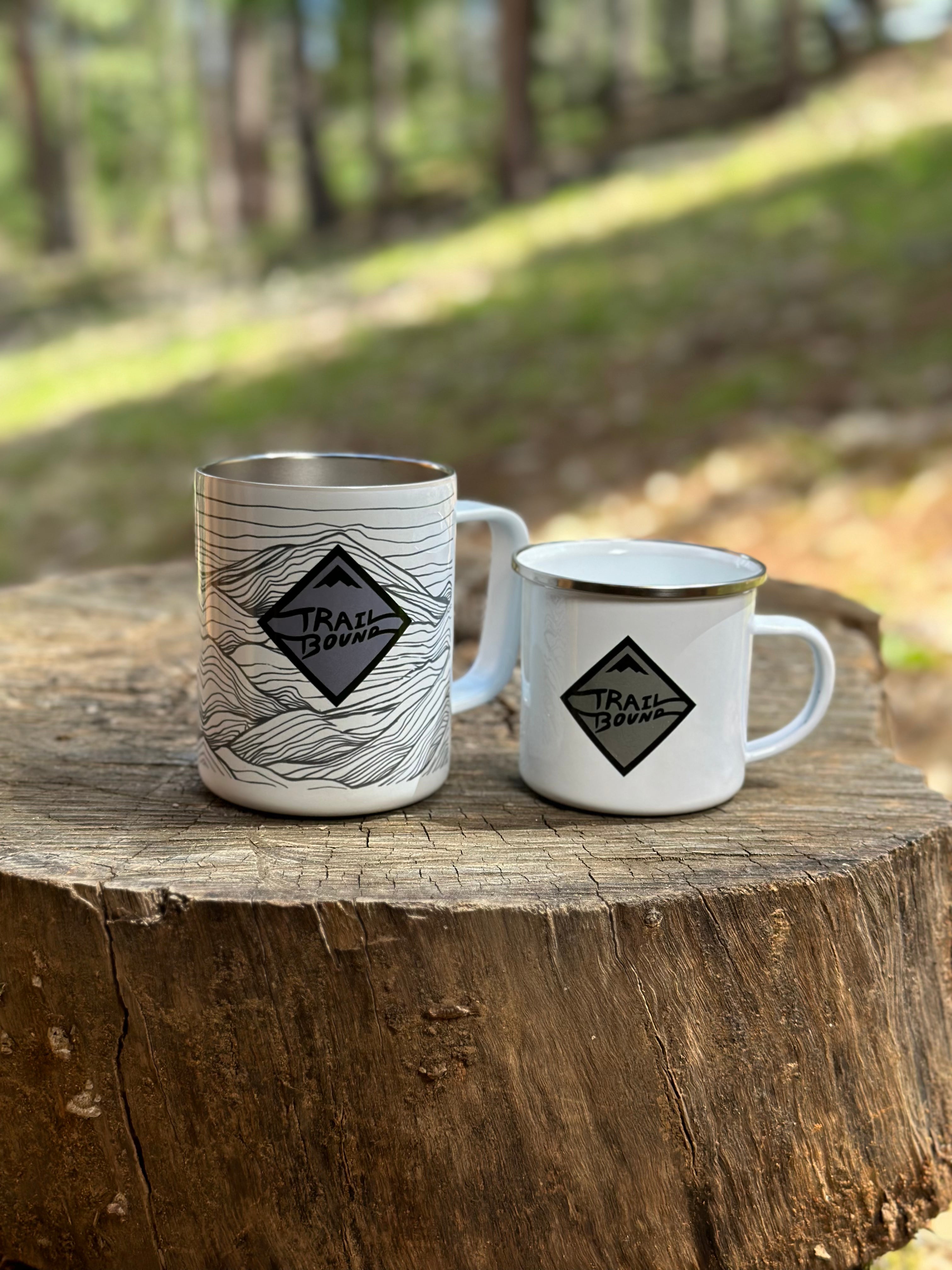 Tin Campfire Mug TB Grey Diamond Logo