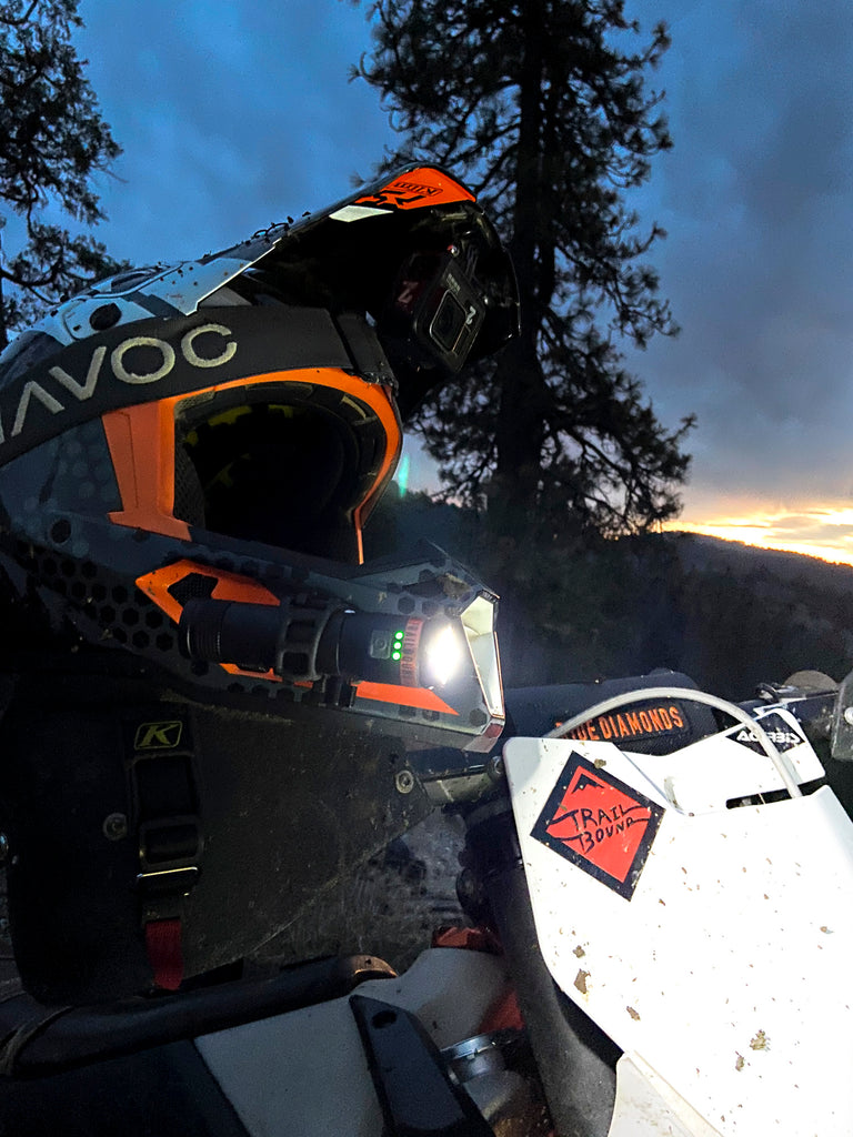 dirt bike helmet light Trailbound Diamond Torch Helmet Light – Trailboundco