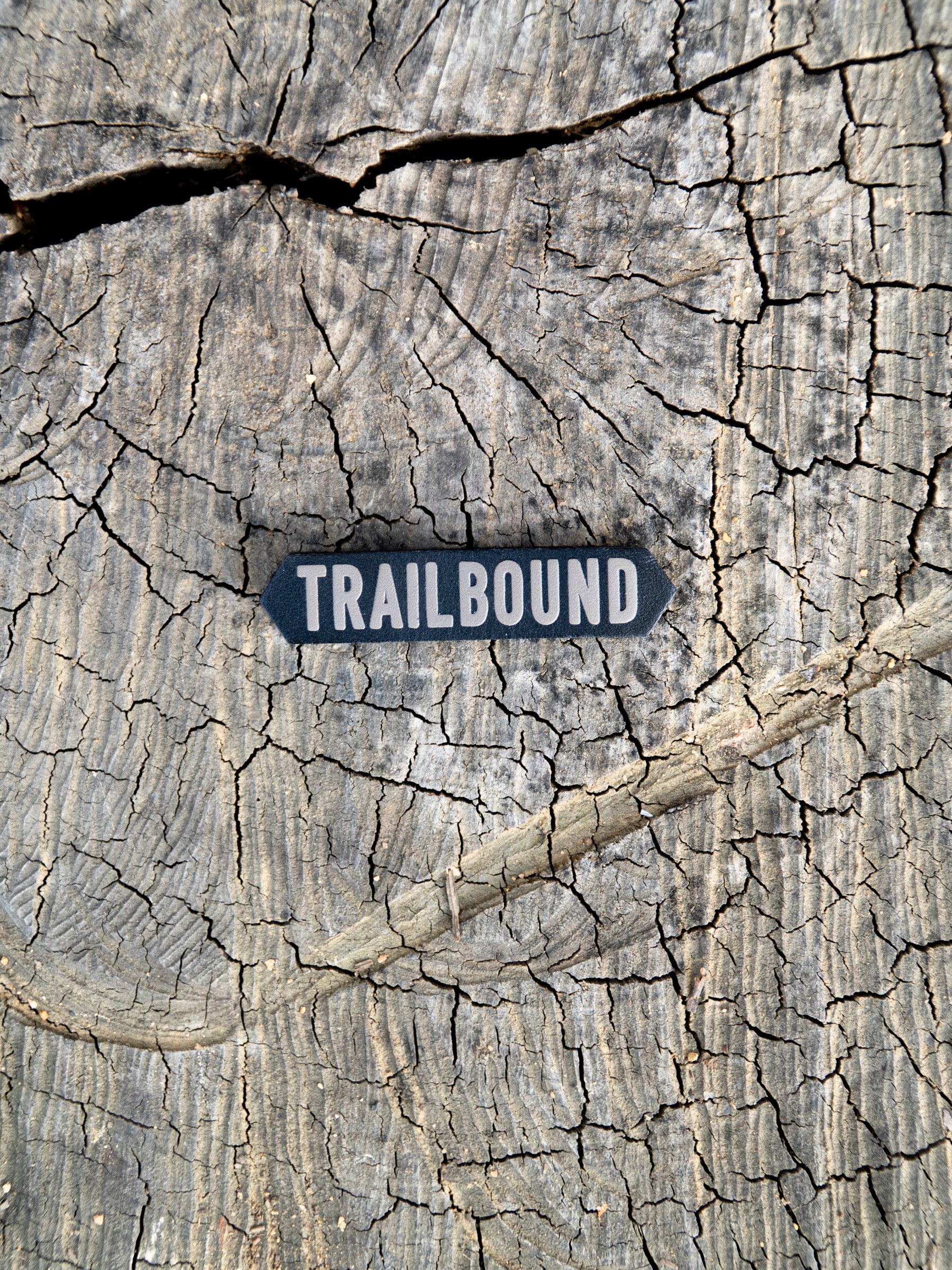 Trailbound Sign Leather Velcro Patch